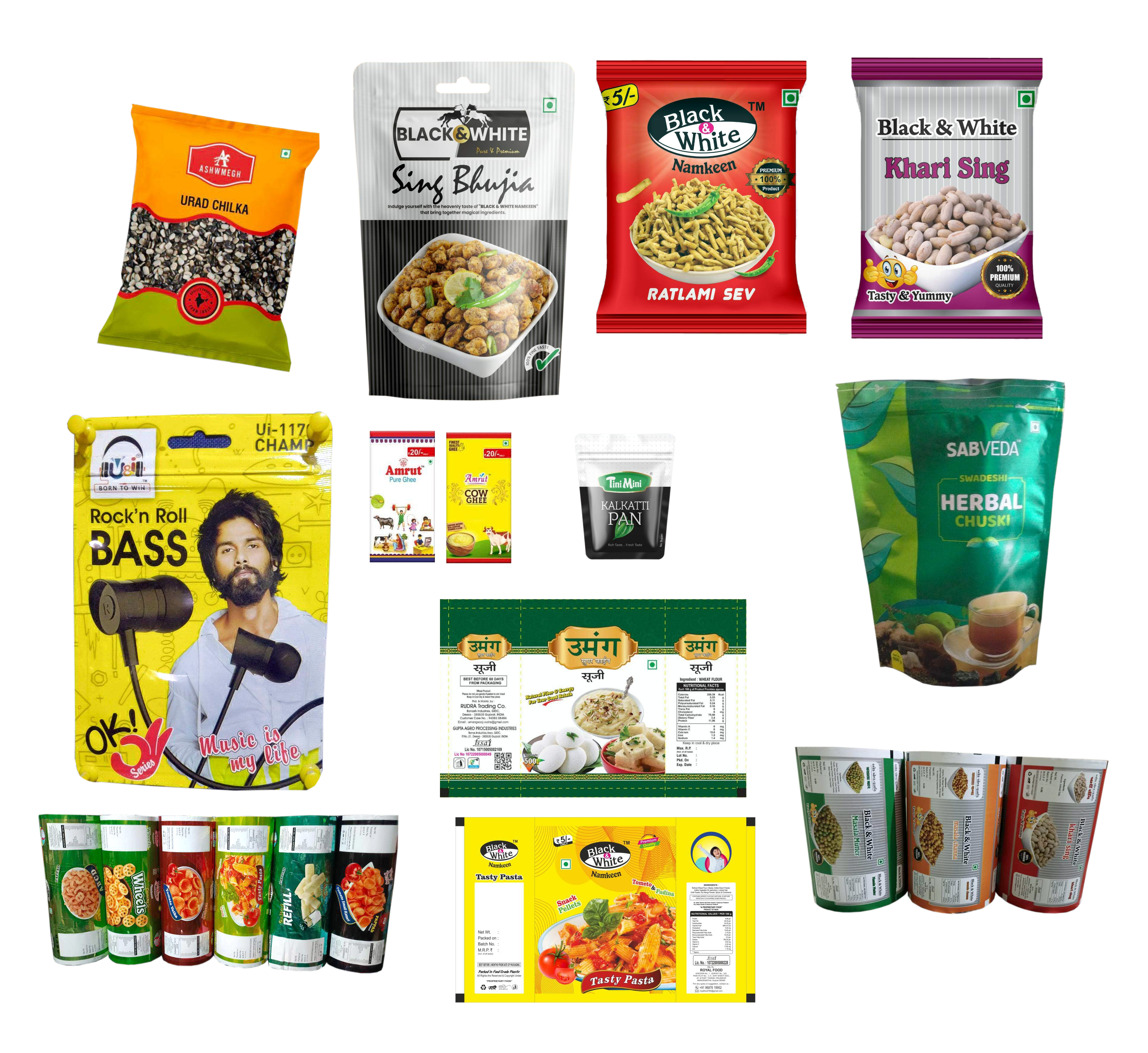 Bhuriba Enterprises Unjha Gujarat India Flexible Packaging Solutions Namkeen Packaging Atta Packaging Dry Fruit Packaging Seeds Packaging Home and Personal Care Packaging Pharma Packaging Spices Packaging BOPP Bags